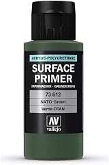 Vallejo Acrylic Primer NATO Green 60 ml Fast-Drying for Airbrush Modeling view 2