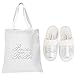 White Bride To Be Crystal Open Toe Spa Slippers and Tote bags wedding bride gift hen party