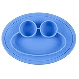 Silicone Suction Placemat for Children,Toddlers, Babies Highchair Feeding Tray Table with Built in Plate and Bowl