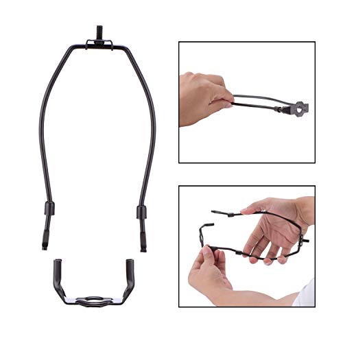 Canomo 2 Set 12 Inch Lamp Harp Holder with Light Base and Ball Lamp