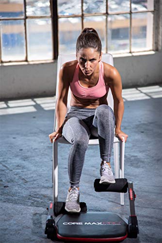 Core Max PRO with Resistance Bands Abs and Total Body Smart 8 min Workout & Cardio Machine, Red/Black - Image 4