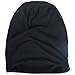 VECRY Men Slouch Hollow Beanie Thin Summer Cap Skullcap (Black)