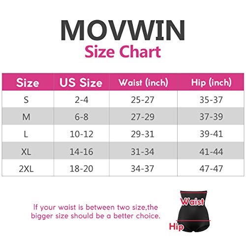 MOVWIN Women's Shapewear Seamless Thigh Slimmer Hi-Waist Tummy Control Body Shaper Smooth Slip Short Butt Lifter Panties (Medium, Black a) - Thumbnail 5