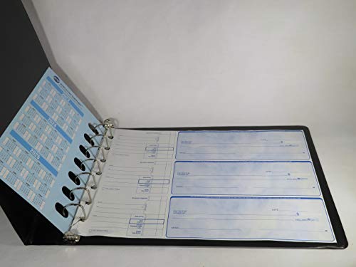 7 Ring Business Check Book Binder | Fits 600 Checks (200 Sheets 9"x13" 3 Checks Per Page) | with 6Year Calender | Professional Look! by Executive Supplies
