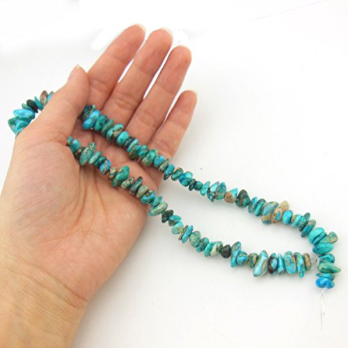 COIRIS 15'' Strand 9-14MM Real Natural Blue Turquoise Imperial Jasper Chips Stone Loose BeadsS for Necklace Jewelry DIY Making Design (St-1076)