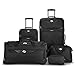 American Tourister 5-Piece Softside Luggage Set, Black, 5-Piece Set