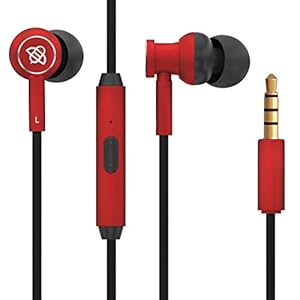 Flybot Stark Wired Metal in Ear Stereo Bass Headphone with Mic & 3.5mm Universal Jack [Maroon]