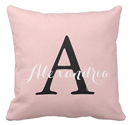 Amazon Com Rose Quartz Blush Baby Pink Solid Color Monogram Throw