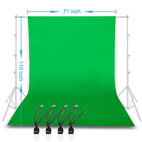 Gloshooting 6 x 9 ft photo backdrop green chromakey pur…