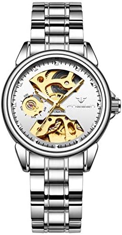 Women's Waterproof Mechanical Watch, Stainless Steel Strap Watch