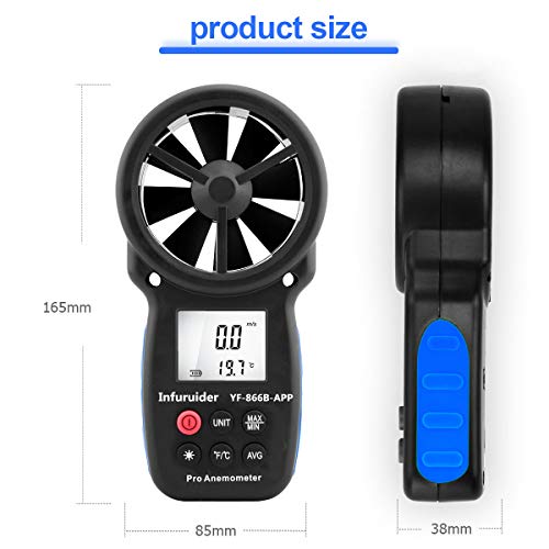 INFURIDER Digital Wireless Anemometer with APP via Bluetooth,YF866APP