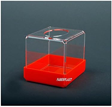 Faberplast Caja, Metacrilato, Transparente y Naranja, 12x10x11 cm: Amazon.es: Hogar