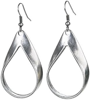Harry Haslett "Island Designs" Turkish Collection Silvertone Loop Drop Earrings