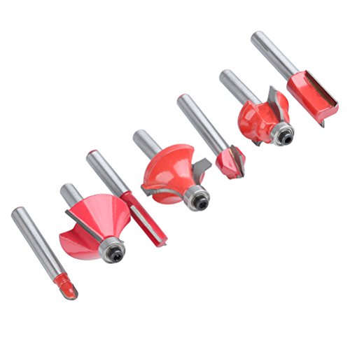 QLOUNI 15 Pcs Router Bits Set Tungsten Carbide Tipped Milling Cutter 1/4" Shank with Wood Case and Micro Wrench