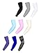 Bememo 9 Pairs Unisex UV Protection Sleeves Cooling Sun Sleeves Long Arm Sleeves Ice Silk Arm Cover Sleeves
