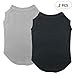 Dog Shirts Clothes, Chol&Vivi Dog Clothes T Shirt Vest Soft and Thin, 2pcs Blank Shirts Clothes Fit for Extra Small Medium Large Extra Large Size Dog Puppy, 2X-Large Size, Black and Grey