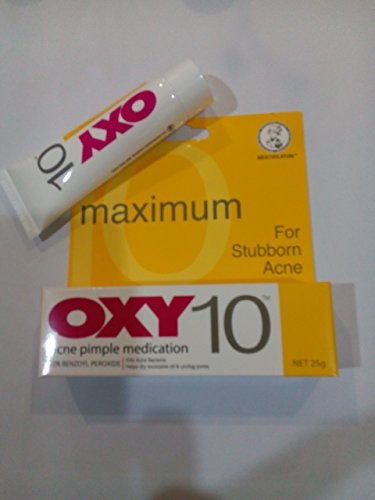 OXY10 - 10% Benzoyl Peroxide Acne Pimple Medication - Maximum Strength 25g