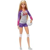 Barbie Made to Move Volleyball Doll | Career Fashion Doll with Sport Uniform and Ball Accessory, Ages 3+