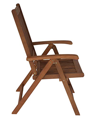 GXK Gartengarnitur Sitzgruppe Gartenmöbel Garnitur 9-teilig,Eukalyptus Holz – Bild 7