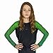Sanabul Kids Essentials Long Sleeve Compression Training Rash Guard for MMA BJJ Wrestling (Green, XL)