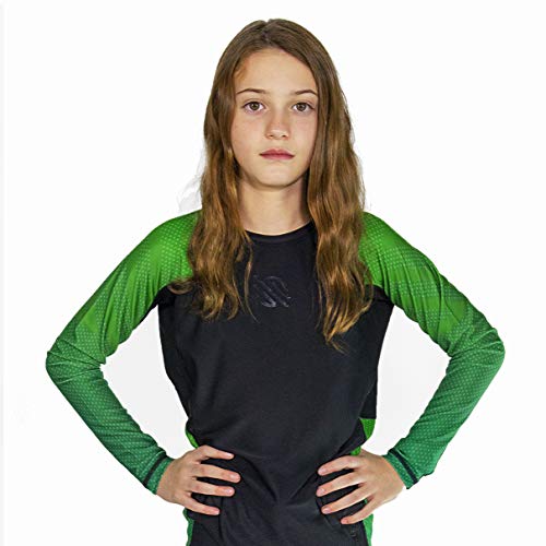 image for Sanabul Kids Essentials Long Sleeve Compression Training Rash Guard fo
