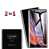 [2 Pack] Galaxy Note 9 Screen Protector Tempered Glass, Include a Camera Lens Protector with [Case Friendly] [Full Screen] [HD Clear] [Touch Responsive] for Note9 [6.4 inches]
