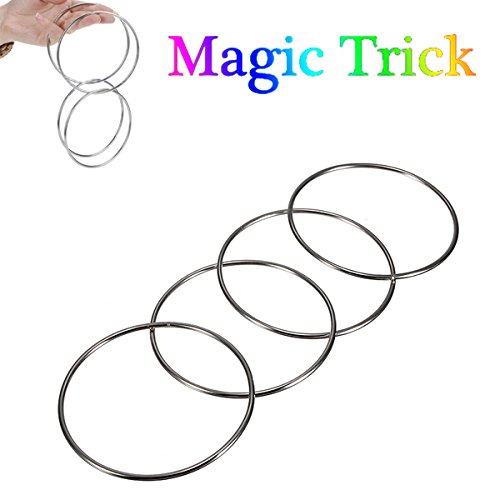 Magic Trick 4 Chinese Linking Rings Set For Kids Stage Magic Trick