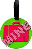 Mine Green 3-d Luggage Tag Large Heavy Duty Neon ID Tag