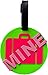 Mine Green 3-d Luggage Tag Large Heavy Duty Neon ID Tag