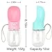 ANREONER Portable Dog Water Bottle for Walking,2.76