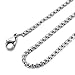 Besteel Womens Mens Stainless Steel Rolo Cable Wheat Chain Link Necklace for Men 16-36 Inch (22 Inches)