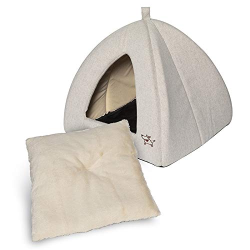 Pet Tent Soft Bed for Dog and Cat by Best Pet Supplies Sand Linen