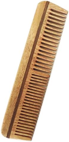 Fllik Handcrafted Neem Wood Comb - Anti Dandruff, Non-Static and Eco-friendly - Great for Scalp Hair health - Fine Toothed