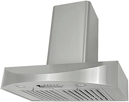 KOBE CHX3830SQB-WM-2 Brillia 30-inch Wall Mount Range Hood, 3-Speed, 650 CFM, Fits Ceiling Height 7.5'-9.5'