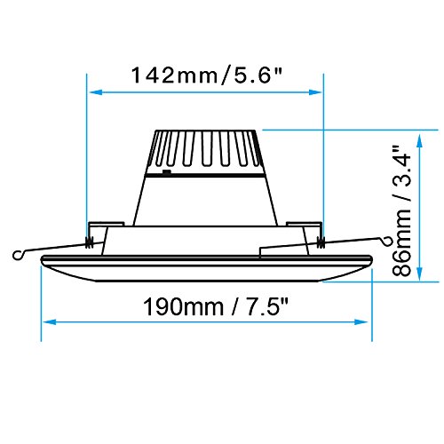 SGL 6 Inch Dimmable LED Downlight, 13W (100W Replacement), 3000K Soft White, 1050Lm, Retrofit LED Recessed Lighting Fixture, LED Ceiling Light, 4-Pack - Thumbnail 6