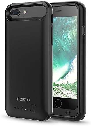 FOSTO iPhone 8/7 Battery Case, Ultra Slim Portable Charger iPhone 8/7 Charging Case,3100mAh External Rechargeable Power Case for iPhone 8/7 [ Certified Chip, iOS 10+ 4.7 inch] (Black)