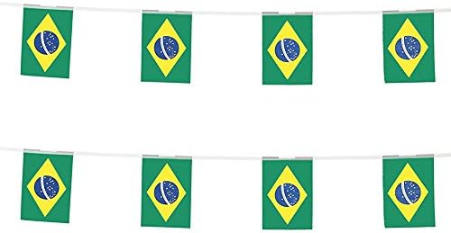 KalaBear Brazil Flags,Brazilian National Country World Pennant String Flags Banners For Party Events Decorations Classroom Garden Olympics Festival Grand Opening Bar Sports Clubs