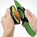 HOMEKE 3-in-1 Avocado Slicer Green Plastic Splits Pits Slices Sharp Blade Fruit Pitter Peeler Kitchen Tool Kit