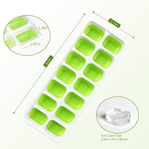 Pubiao (2er Pack) Eiswürfelformen & -Schalen Silikon Easy-Release 28 Eiswürfelformen Flexibel Geruchsneutral für… – Bild 3