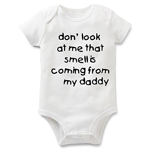 Funny Slogan Super Soft Cotton Baby Onesies Comfy Short Sleeve Bodysuit(6, dad1 New)