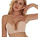 Unilove Strapless Bra Push Up Bras for Women Invisible Bra Adhesive Backless Bra (C, Beige)