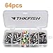 THKFISH Fishing Weights Sinkers Fishing Beads Bullet Sinkers Carolina Rig Texas Rig Kit Fishing Accessories Kit 64pcs