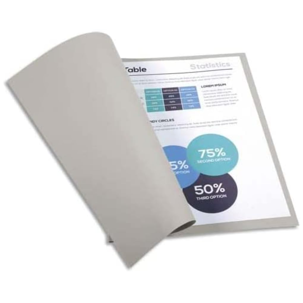 Exacompta - Ref 410009E - Forever Collection - Recycled Square Cut Folder - A4 (210 x 297mm), 220gsm Recycled Board, Blue Angel Certified - Grey (Pack of 100)