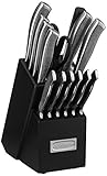 Cuisinart C77SS-15P Graphix Collection 15-Piece Cutlery Knife Block Set, Stainless Steel