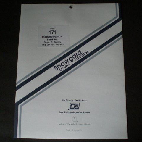 Showgard Strip Style Black Stamp Mounts Size 171