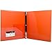 JAM Paper Plastic 1 inch Binder - Orange 3 Ring Binder - Sold Individually