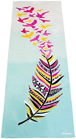 Myogalife Hot Yoga Towel Beautiful Design, Extra Long (24"x72"), Extremely Absorbent, Machine Washable and Non-Slip When Dampened. Perfect for Bikram, Ashtanga, Pilates, etc
