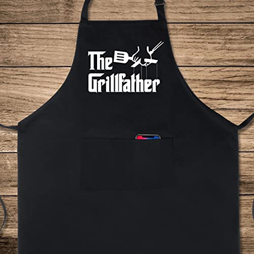 Xornis 100% Cotton Funny Apron with 2 Pockets Kitchen Cooking Grill BBQ Aprons