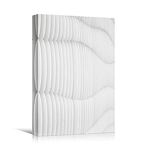 signwin Canvas Wall Art White Building Pattern Architecture...