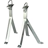 Skywalker 12” Heavy-Duty Wall Mount Pair for TV Antenna Mast with (2) Brackets with Lag Bolts
